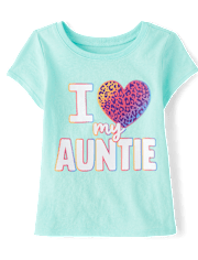 Baby And Toddler Girls Love My Auntie Graphic Tee