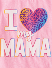 Baby And Toddler Girls Love My Mama Graphic Tee