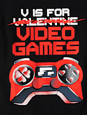 T-shirt graphique V pour jeux vidéo pour garçons