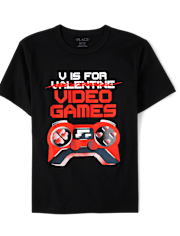 T-shirt graphique V pour jeux vidéo pour garçons