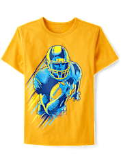 Boys Football Player Graphic Tee