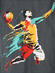 Boys Basketball Player Graphic Tee