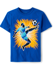 Boys Soccer Player Graphic Tee