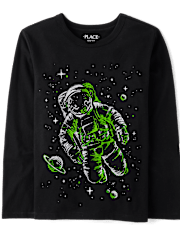 Boys Glow Astronaut Graphic Tee