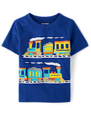Baby And Toddler Boys Train Graphic Tee