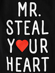 Baby And Toddler Boys Valentine's Day Steal Your Heart Graphic Tee