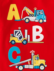 Baby And Toddler Boys ABC Truck Graphic Tee