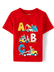 Baby And Toddler Boys ABC Truck Graphic Tee
