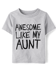 T-shirt graphique « Génial comme ma tante » pour bébés et tout-petits garçons
