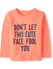 Baby And Toddler Boys Cute Face Graphic Tee