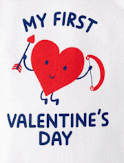 Body graphique pour la première Saint-Valentin de bébé