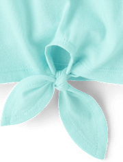 Toddler Girls Tie Front Top