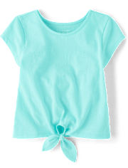 Toddler Girls Tie Front Top