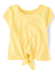 Toddler Girls Tie Front Top
