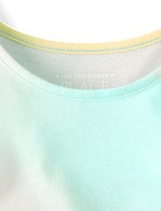 Haut imprimé à nouer sur le devant pour petites filles