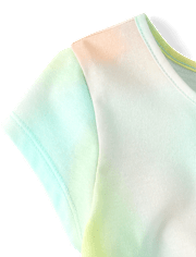 Haut imprimé à nouer sur le devant pour petites filles