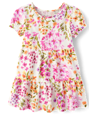 Baby And Toddler Girls Floral Tiered Dress