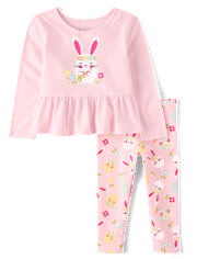 Toddler Girls Bunny 2-Piece Outfit Set