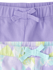 Lot de 4 shorts imprimés pour petites filles