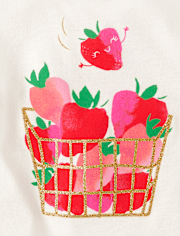 Toddler Girls Strawberry Flutter Top 3-Pack