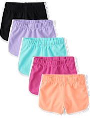 Toddler Girls Dolphin Shorts 5-Pack