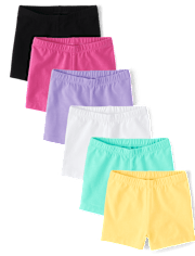 Toddler Girls Cartwheel Shorts 6-Pack