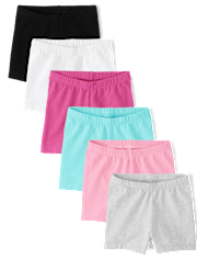 Toddler Girls Cartwheel Shorts 6-Pack
