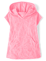 Baby And Toddler Girls Floral Terry Swim Cover-Up
