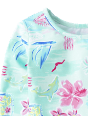 tout-petit, fille Maillot de bain 3 pièces Tropical