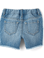 Baby And Toddler Girls Denim Midi Shorts