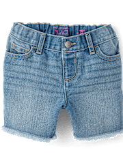Baby And Toddler Girls Denim Midi Shorts