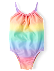 bébé et tout-petit, fille arc-en-ciel Ombre One Piece Maillot de bain