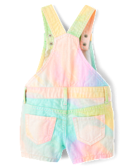 Bébé Et tout-petit, fille arc-en-ciel Marble Shortalls