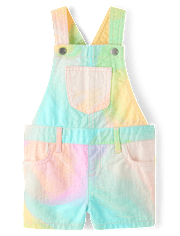 Bébé Et tout-petit, fille arc-en-ciel Marble Shortalls