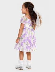 Baby And Toddler Girls Mommy And Me Floral Chiffon Ruffle Dress