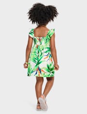 tout-petit, fille Famille assortie Tropical Smocked Robes