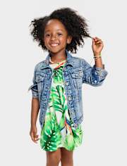 tout-petit, fille Famille assortie Tropical Smocked Robes