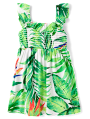 tout-petit, fille Famille assortie Tropical Smocked Robes