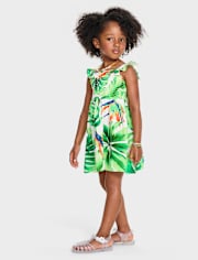 tout-petit, fille Famille assortie Tropical Smocked Robes