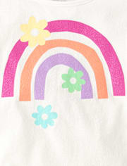 Baby And Toddler Girls Rainbow Flutter Top