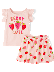 Toddler Girls Graphic 2-Piece Outfit Set