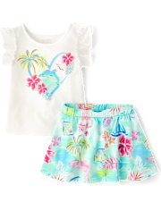 Toddler Girls Graphic 2-Piece Outfit Set