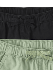 Toddler Girls Twill Pull On Shorts 4-Pack