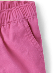 Toddler Girls Twill Pull On Shorts 4-Pack