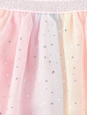 Toddler Girls Rainbow Ombre Tutu Skirt