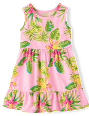 Robe tropicale à volants pour bébés et petites filles