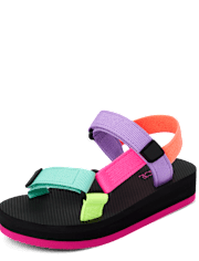Girls Colorblock Webbed Sandals