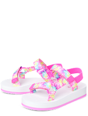 Girls Colorblock Webbed Sandals