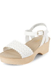 Girls Perforated Clog Sandals