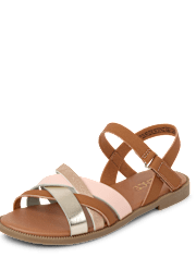 Girls Cross Strap Sandals